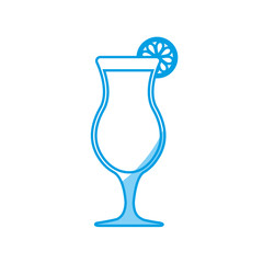 cocktail drink icon over white background. vector illustration