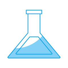 chemical flask icon over white background. vector illustration