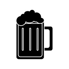 beer jar icon over white background. vector illustration
