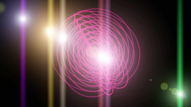 colorful circle ring Neon Glow light dot particle design,Abstract fractal point geometry.intersecting creativity,virtual artistic cosmos,dynamic perspective geometry space,whirl pinstripe structure.