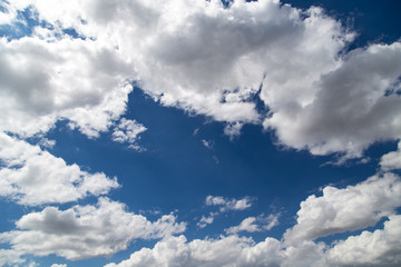 Fototapeta na wymiar Beautiful clouds against blue sky as background
