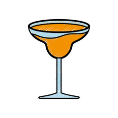 cocktail drink icon over white background. colorful design.  vector illustration