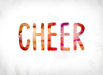 Cheer Concept Painted Watercolor Word Art