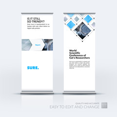 Abstract business vector set of modern roll Up Banner stand desi