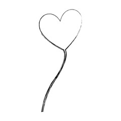 heart love balloon air vector illustration design