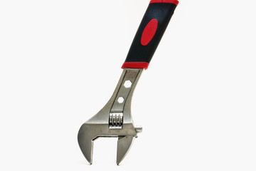 Adjustable Wrench, scroll  jaws isolated on white background