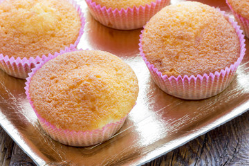 Sweet donuts with icing sugar