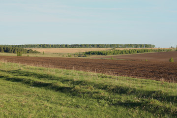 Fototapeta na wymiar photo midday the Russian fields