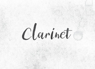 Clarinet Concept Painted Ink Word and Theme