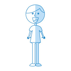 young boy avatar character vector illustration design