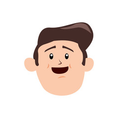 Happy man cartoon icon vector illustration graphic design