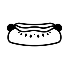 Hot dog fast food icon vector illustration graphic design