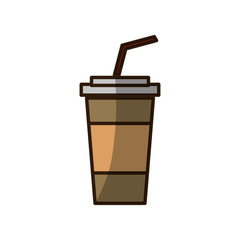 Soda plastic cup icon vector illustration graphic design