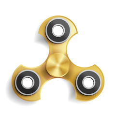 Hand Spinner Toy. Fidgeting Hand Toy For Stress Relief And Improvement Of Attention Span. Realistic 3D Vector Illustration