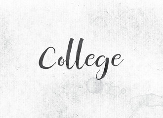 College Concept Painted Ink Word and Theme