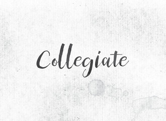Collegiate Concept Painted Ink Word and Theme
