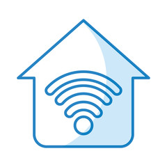 home wifi sign wireless network icon vector illustration graphic design