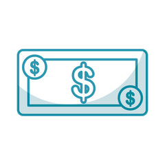dollar money bill icon vector illustration graphic design