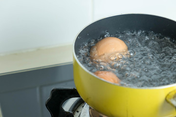 Boiling the eggs