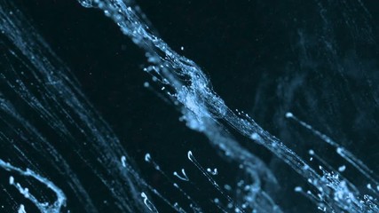 Blue and white ink in water shooting with high speed camera, slow motion - Powered by Adobe