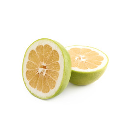Sliced sweet grapefruit isolated