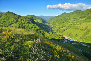 Summer Day in the village of Transylvania 