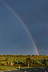 The Rainbow after the storm in Tuscany