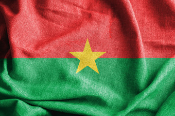 Burkina Faso Cotton Flag - obrazy, fototapety, plakaty