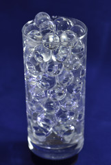 Silicone balls on a blue background