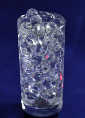 Silicone balls on a blue background
