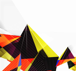 3d triangles and pyramids, abstract geometric vector