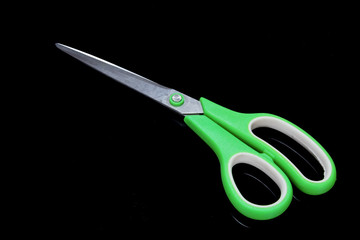 Scissor On Black Background 