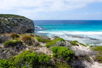 Fotobehang Eiland Uitzicht op het strand vanaf kangoeroe-eiland australië