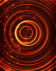 Neon circles abstract background