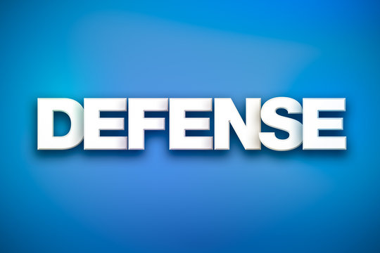 Defense Theme Word Art on Colorful Background