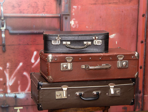 Old Vintage Grunge suitcases like Tower