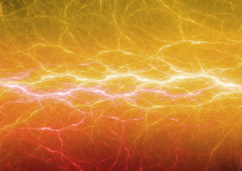 Hot orange and yellow lightning