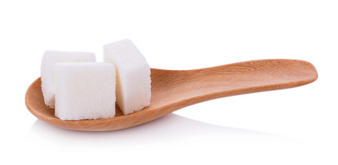 sugar cube on white background