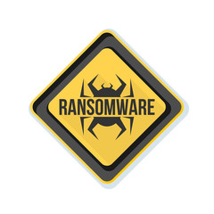 Obraz premium Ransomware Hazard sign