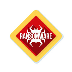 Ransomware Hazard sign
