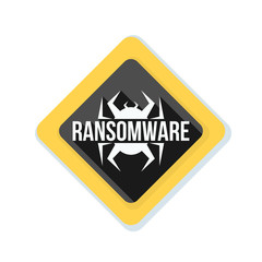 Ransomware Hazard sign