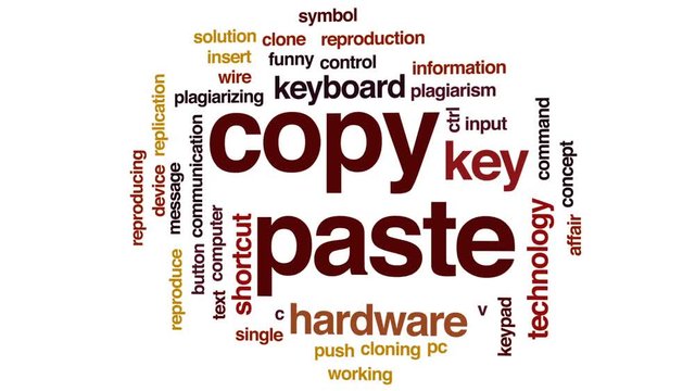 Copy paste animated word cloud, text design animation.