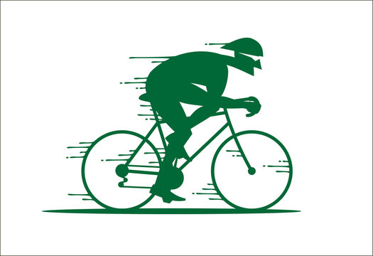 Cartoon rapid cyclist logo
