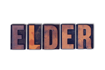 Elder Concept Isolated Letterpress Word
