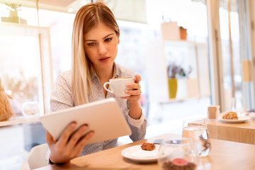 Working In A Cafe