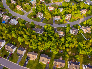 Aerial view of a Cookie Cutter Neighborhood