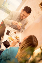 Businesspeople In A Cafe