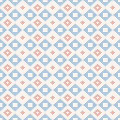 Geometric seamless pattern. Japanese Kogin embroidery. Traditional ornament  Abstract illustration. Simple asian ornament for stitching.