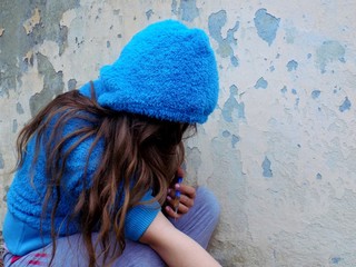Young women use drugs in injection, young girl junkie with drug injection in palm, drugs addiction