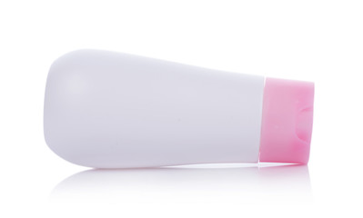 Plastic white Bottle on white background